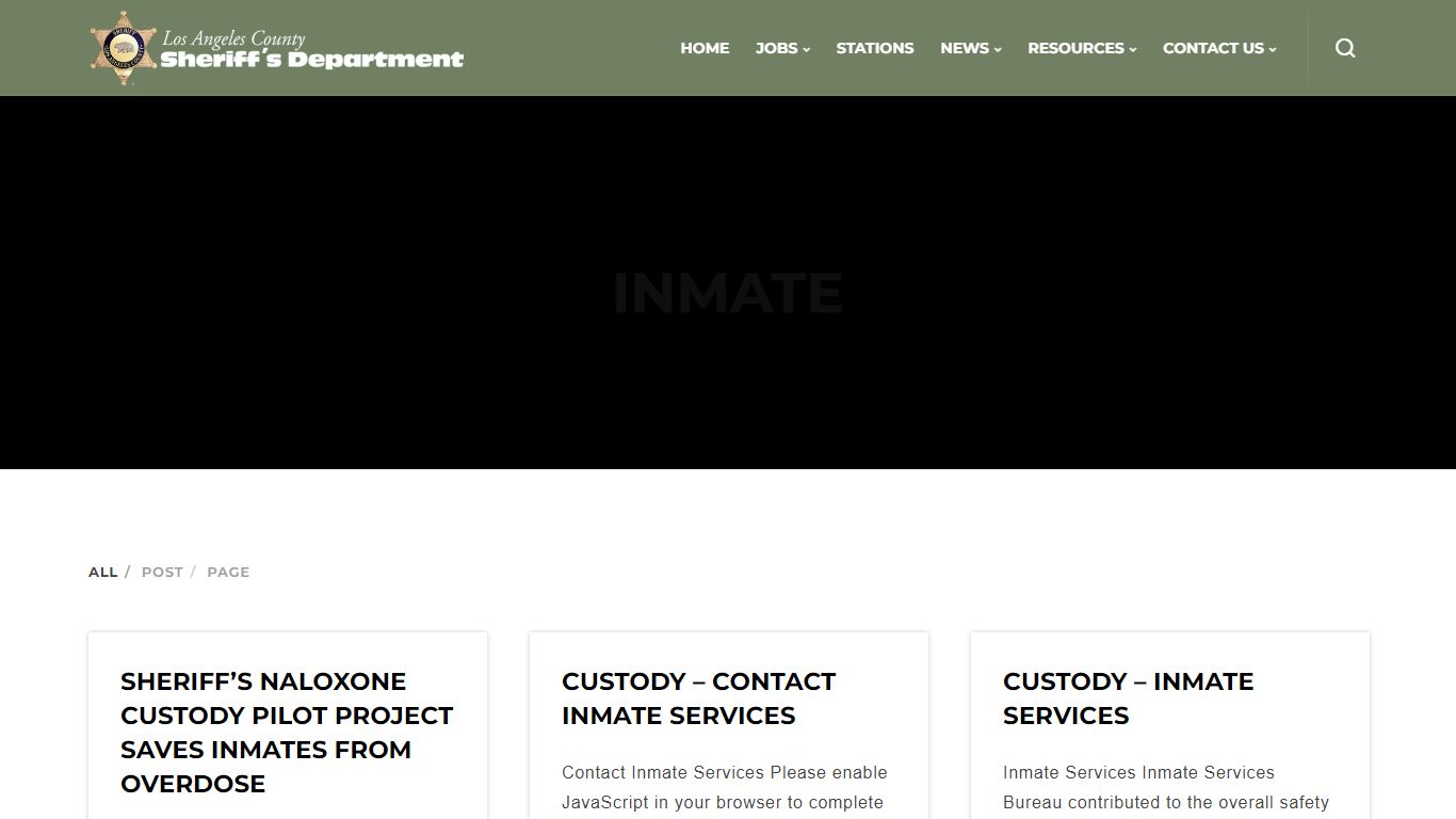 Search Results for “inmate” | Los Angeles County Sheriff's Department